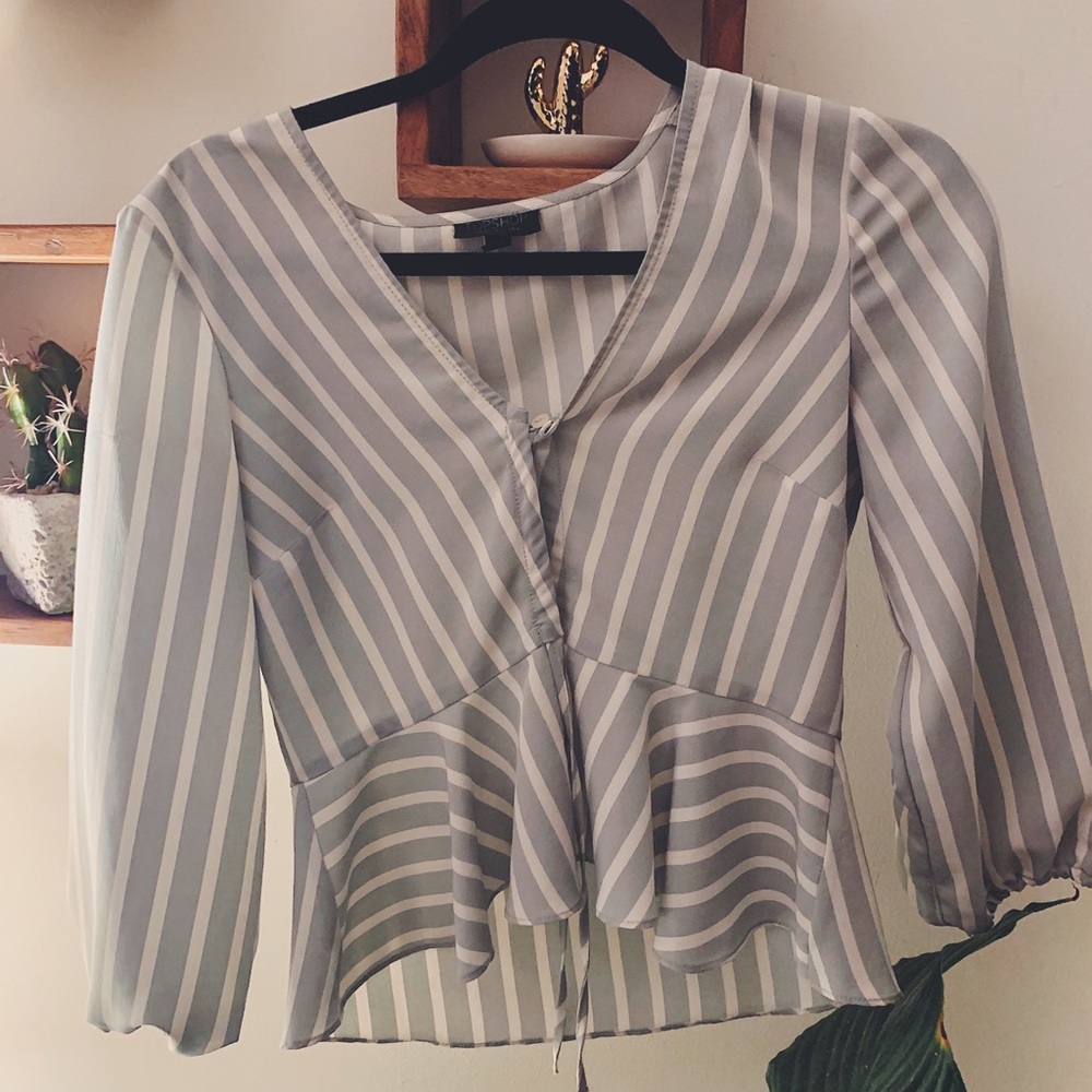 Top shop stripped blouse
